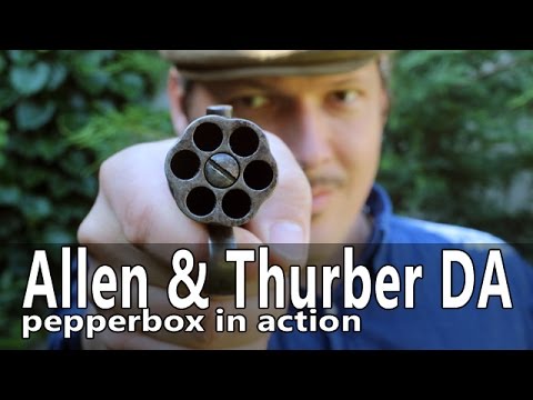 Firing the Allen & Thurber 32 cal pepperbox revolver