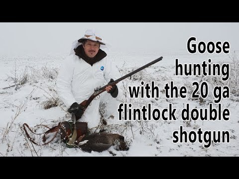 Goose hunting with a 20 ga flintlock double shotgun