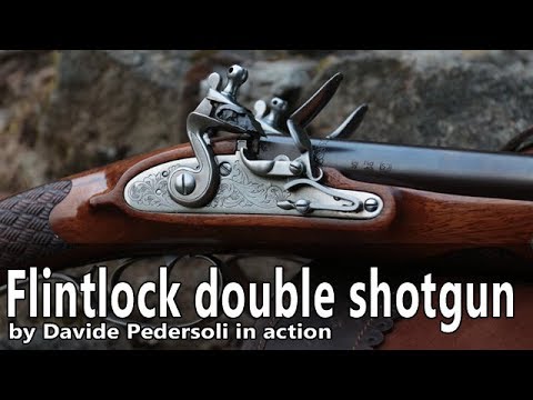 Shooting the Pedersoli 20 ga flintlock double shotgun