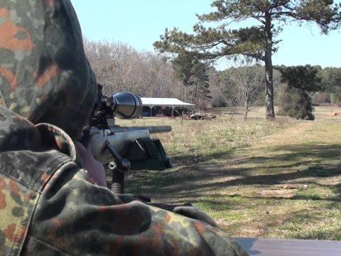 Custom Mosin Sporter Rifle in 7.62x54r hitting 16″ rounds at 400 meters