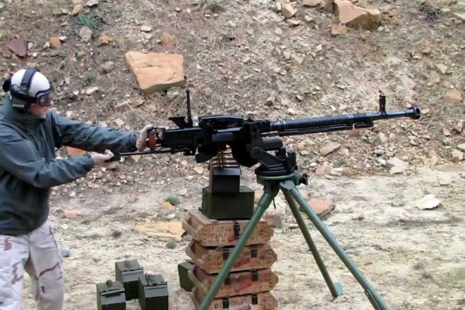 Shooting a DShK Heavy Machine Gun