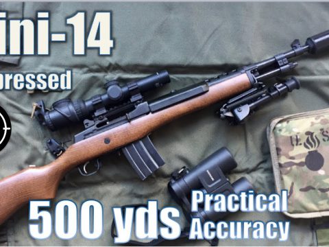 Mini 14 Suppressed to 500yds: Practical Accuracy (PUBG mode, with Trijicon 1-6x Accupoint mildot)