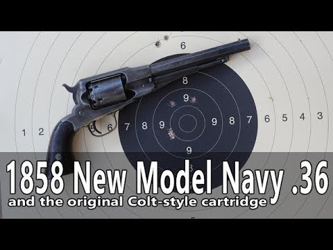 Shooting an original 1858 Remington New Model Navy with repro Colt cartridges