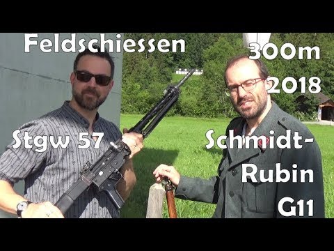 300m Feldschiessen 2018: Stgw 57 vs. nekkid Schmidt-Rubin G11!
