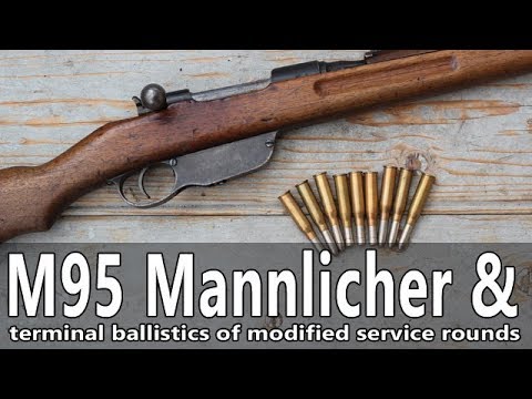 Mannlicher M95 8x50R rifle ballistic gelatine tests