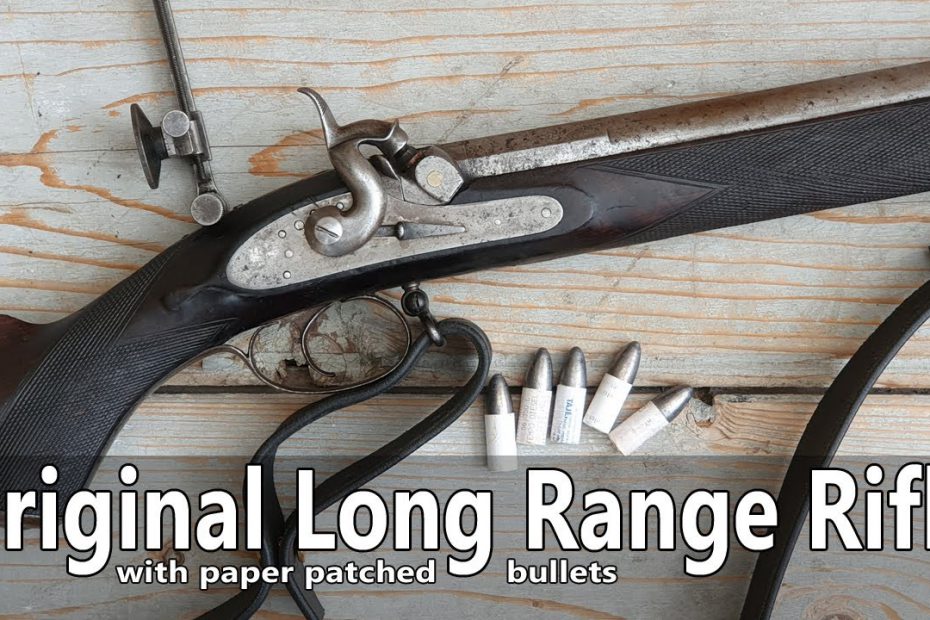Original percussion long range rifle with paper patched bullets