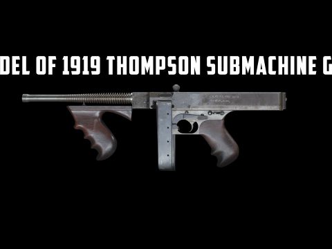 Model of 1919 Thompson Submachine Gun – the original Tommy gun