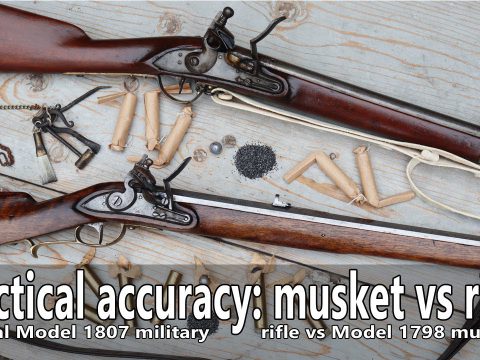 Practical accuracy of an original military flintlock rifle vs the musket