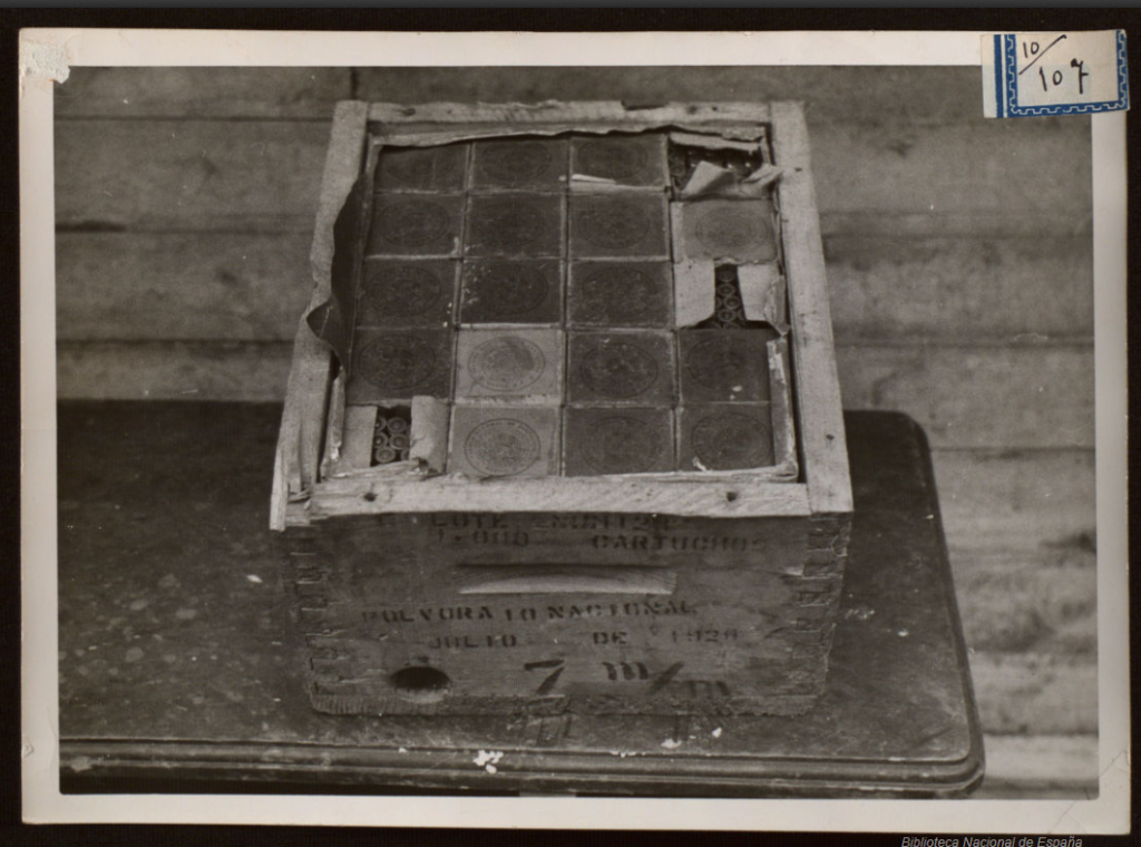 A Mexican 7x57 ammunition crate