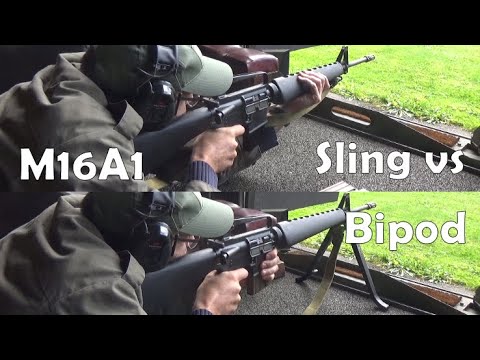300m M16A1 Bipod vs Sling vs Rested: Point of Impact Change