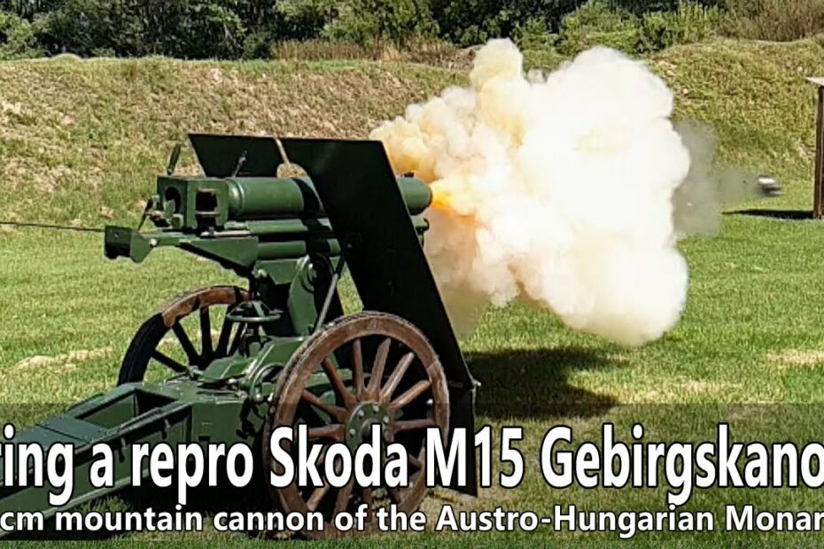 Firing a repro Skoda 7,5 cm M15 Gebirgskanone (mountain gun)