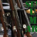 One random gun rack… 7 U.S. Military Arms!
