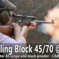 Pedersoli Rolling Block 45/70 rifle offhand shooting at 300m – C&B Single Shots