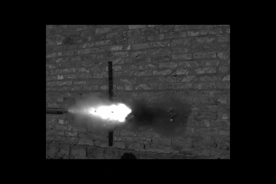 17th century matchlock musket vs clear gelatin block filmed in extreme slow motion