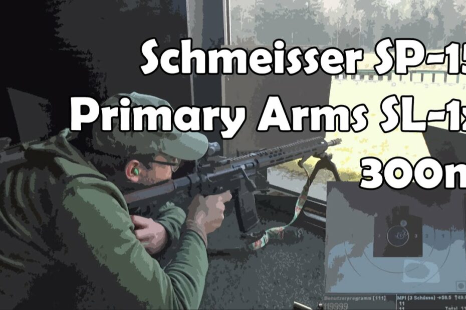 Schmeisser SP-15 Straight-Pull AR-15 With Primary Arms SLX-1x Scope At 300m