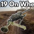 Ukrainian Wheeled Mount for Mk19 Automatic Grenade Launcher