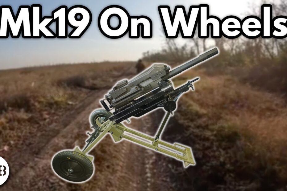 Ukrainian Wheeled Mount for Mk19 Automatic Grenade Launcher
