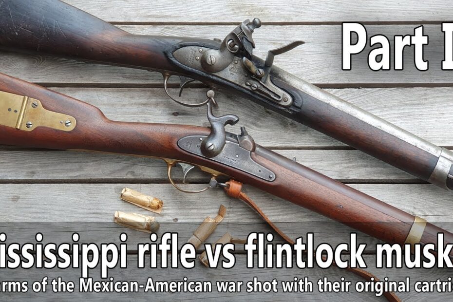 US M1821 flintlock musket vs US M1841 Mississippi rifle