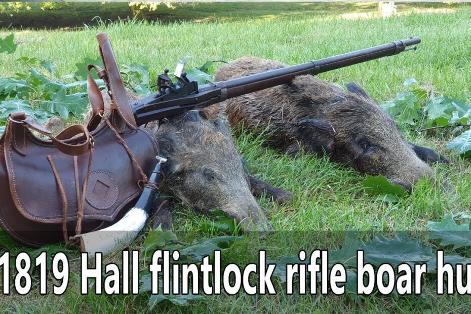 Wild boar hunt with M1819 Hall breech loading flintlock rifle