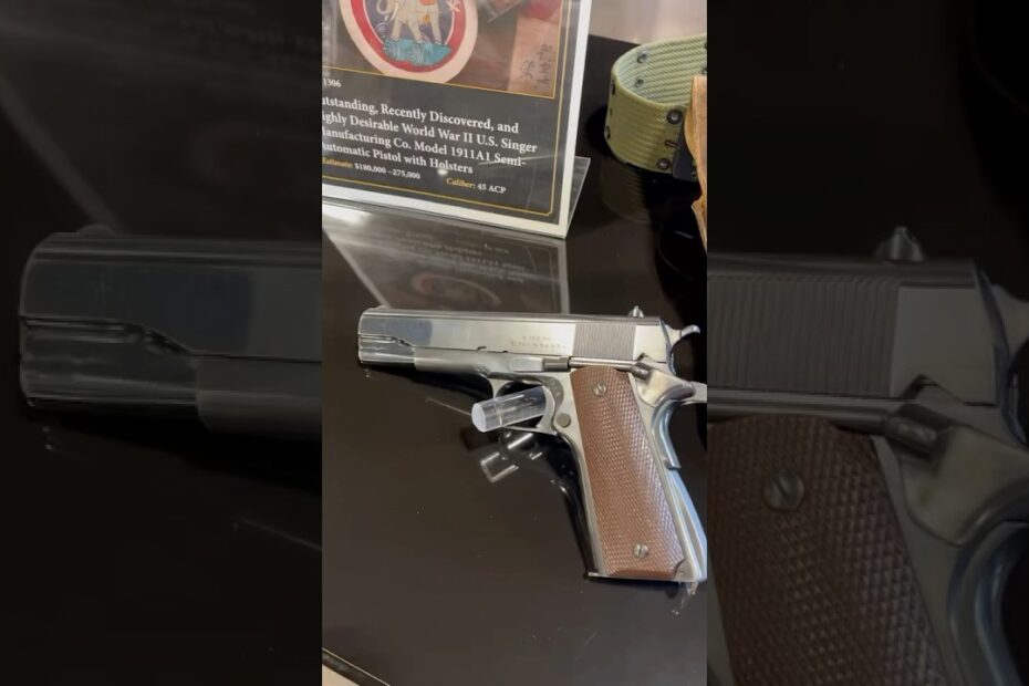 Exceptionally rare Singer 1911A1 Day 2 August Premier Auction