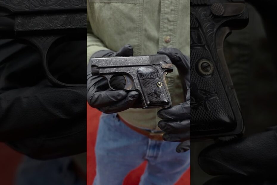 Beautifully engraved Colt 1908 Vest Pocket manufactured in 1910. October S&C Auction