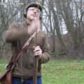 First shot with the new P1805 Baker flintlock military rifle by Pedersoli