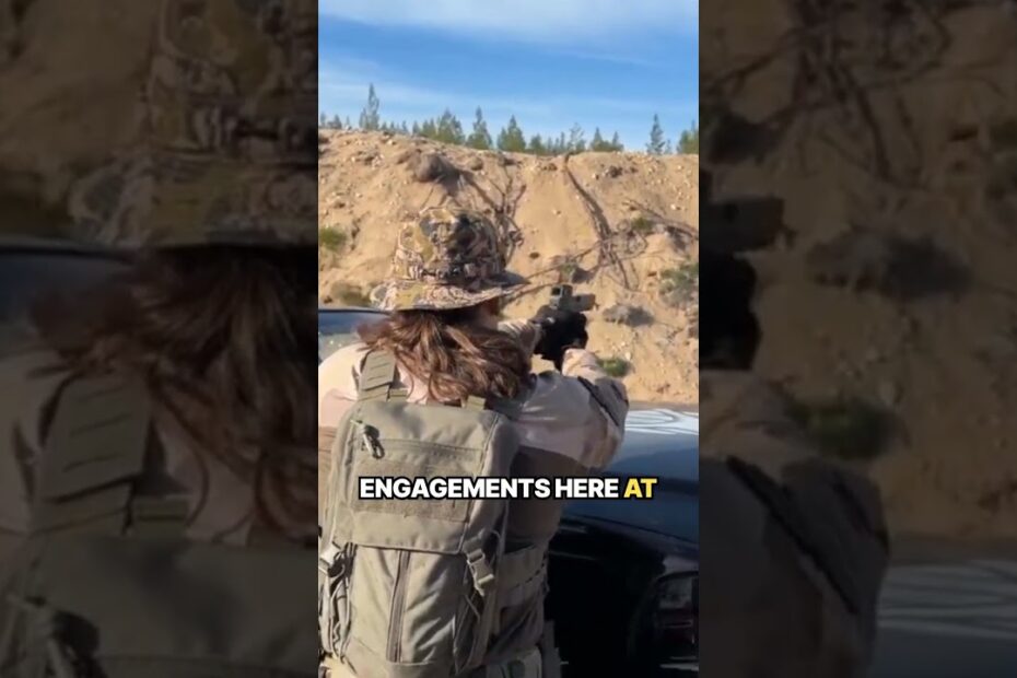 Shooting the blue plate that drops the target
